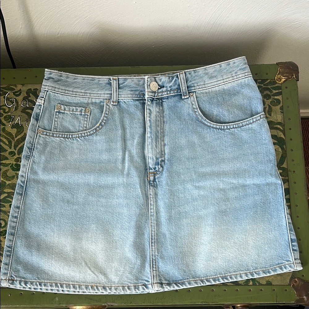 BDG Blue A-line Mini Skirt Casual